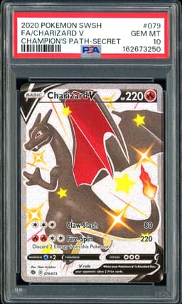 2020 Pokémon Champion's Path Secret Charizard V #079 PSA 10