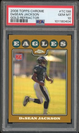 2008 Topps Chrome DeSean Jackson #TC198 Gold Refractor PSA 10