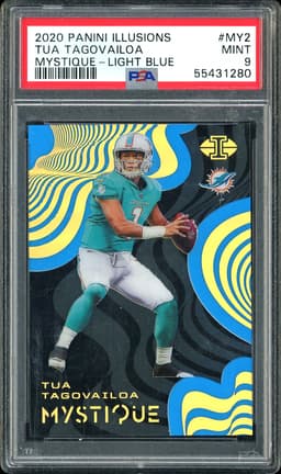 2020 Panini Illusions Mystique Tua Tagovailoa #MY2 Light Blue /299 PSA 9