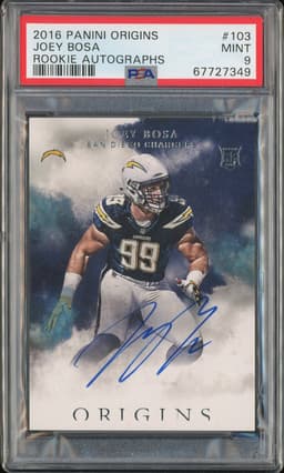 2016 Panini Origins Rookie Autographs Joey Bosa #103 Autograph PSA 9