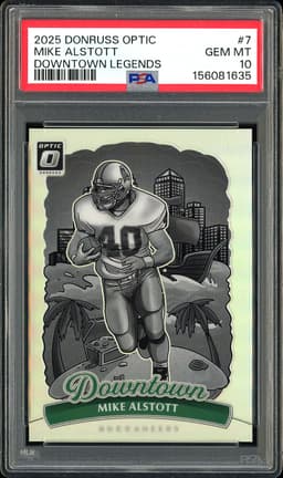 2025 Donruss Optic Downtown Legends Mike Alstott #7 PSA 10