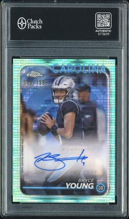 2024 Topps Chrome Bryce Young #BA-BYO Aqua Sonar Refractor Autograph /199