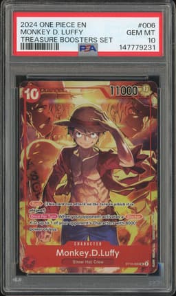 One Piece Monkey D. Luffy #ST10-006 English Version 1st Anniversary Set SR PSA 10