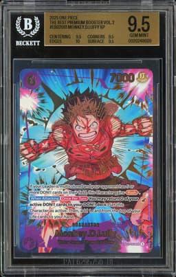 One Piece Monkey D. Luffy #EB02-061 Premium Booster ‐ The Best Vol. 2 SEC SP BGS 9.5