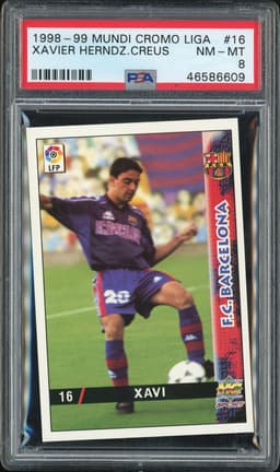 1998-99 Mundi Cromo Liga Xavi #16 PSA 8