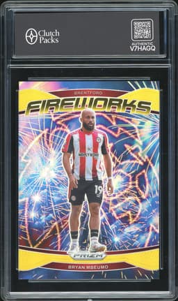 2024-25 Panini Prizm Premier League Fireworks Bryan Mbeumo #16 Gold /10