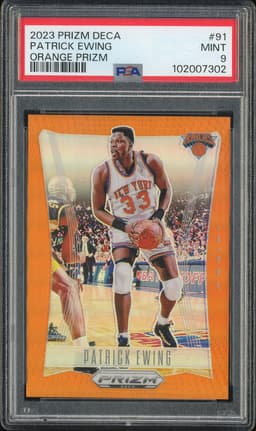 2023 Panini Prizm Deca Patrick Ewing #91 Orange Prizm /49 PSA 9