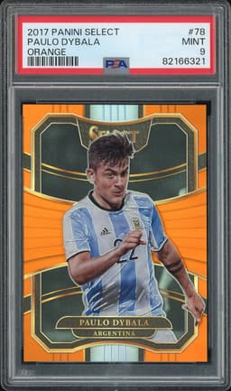 2017 Panini Select Paulo Dybala #78 Orange Prizm /75 PSA 9