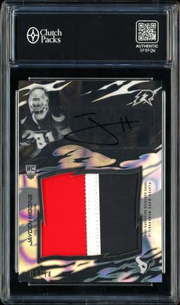 2025 Topps Resurgence Resurgence Rookie Relic Signatures Jayden Higgins #RRS-JH Proton Autograph Patch /44