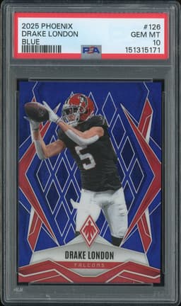 2025 Phoenix Drake London #126 Blue /50 PSA 10