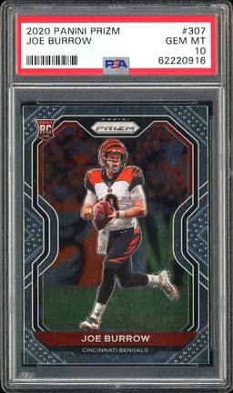 2020 Panini Prizm Joe Burrow #307 PSA 10