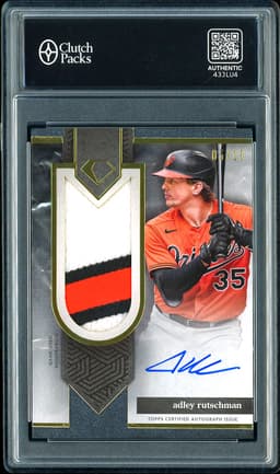 2024 Topps Diamond Icons Autographed Jumbo Patch Card Adley Rutschman #AJP-ADL Gold Ink /10
