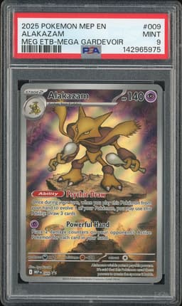 2025 Pokemon Mega Evolution Elite Trainer Box Mega Gardevoir Alakazam #009 PSA 9