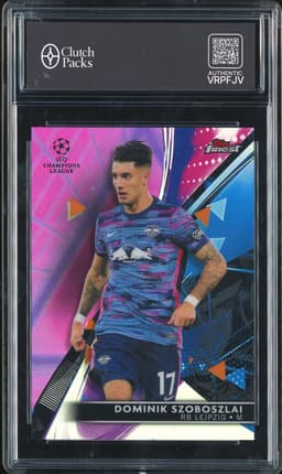 2021-22 Topps Finest UEFA Champions League Dominik Szoboszlai #32 Pink /125