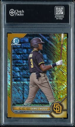 2022 Bowman Chrome Prospects James Wood #BCP-213 Gold Shimmer /50