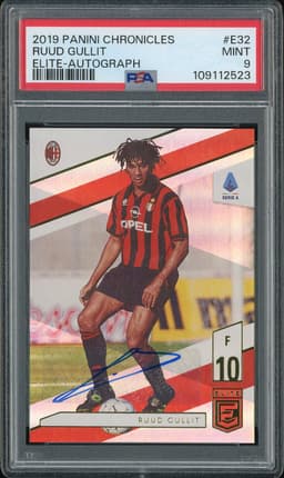2019-20 Panini Chronicles Elite Ruud Gullit #E32 Autograph PSA 9