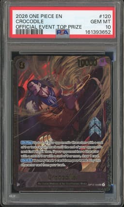 One Piece Crocodile #OP14-120 Championship 26-27 Regionals Season Top 16 Variant PSA 10