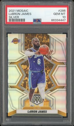 2021 Mosaic All-NBA LeBron James #286 Silver PSA 10