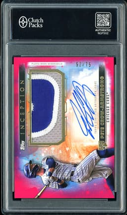 2024 Topps Inception Inception Autograph Patch Card Pete Crow-Armstrong #APC-PC Magenta /75