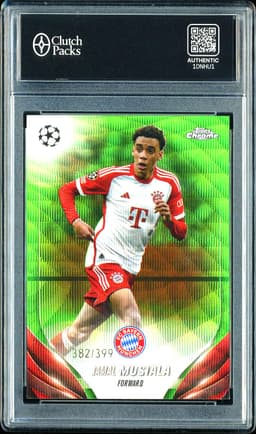 2023 Topps Chrome Jamal Musiala #160 Green Wave Refractor /399