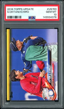 2018 Topps Update Japan's Finest Shohei Ohtani / Ichiro #US153 PSA 10