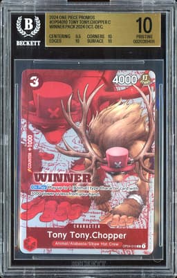 One Piece Tony Tony.Chopper #OP04-010 Winner Pack 2024 Oct.-Dec. Winner BGS 10
