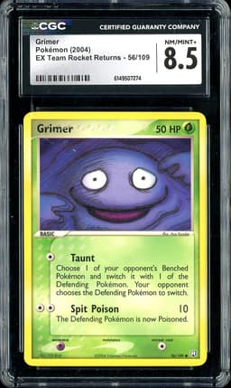 2004 EX Team Rocket Returns Grimer #56/109 CGC 8.5