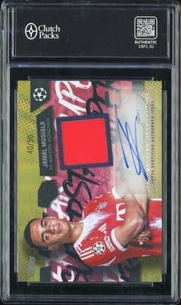 2025 Topps UEFA Club Competitions Superstar Autographed Relic Jamal Musiala #TSAR-JM Gold /50