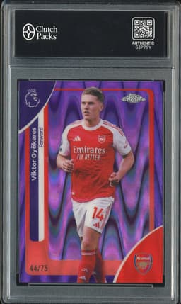 2026 Topps Chrome Viktor Gyokeres #15 Purple Lava /75