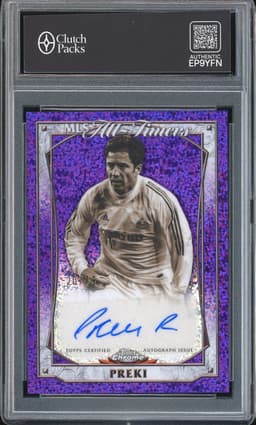 2025 Topps Chrome MLS All-Timers Autograph Preki #ATA-PR Purple Speckle /75