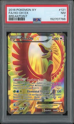 2016 Pokémon XY BREAKpoint Ho-Oh EX #121 PSA 7