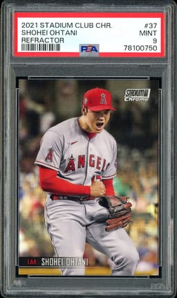 2021 Topps Stadium Club Chrome Shohei Ohtani #37 Refractor PSA 9