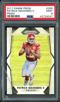 2017 Panini Prizm Patrick Mahomes II #269 PSA 9