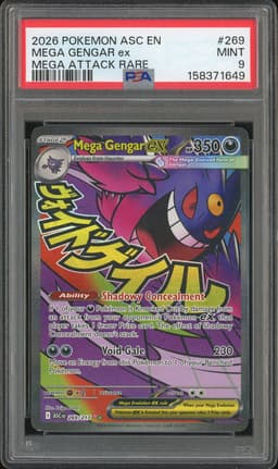 2026 Pokemon Scarlet & Violet Mega Brave Mega Gengar ex #269 PSA 9