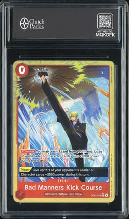One Piece Bad Manners Kick Course #OP04-016 Kingdoms of Intrigue R