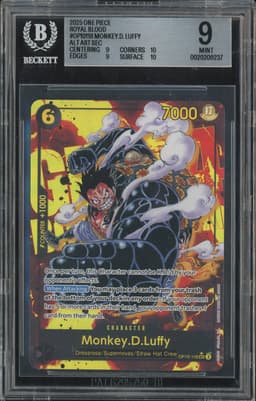 One Piece Monkey.D.Luffy #OP10-118 Royal Blood Secret Rare Alternate Art BGS 9