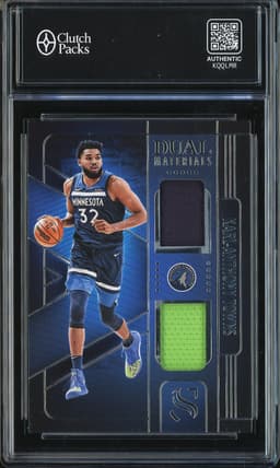 2024-25 Panini Silhouette Basketball Dual Materials Karl-Anthony Towns #DMA-KAT