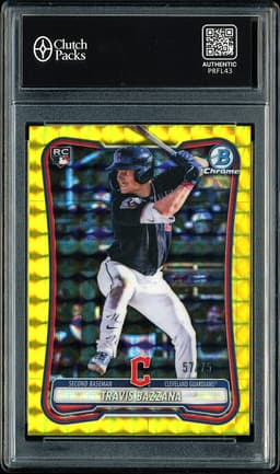 2026 Bowman Chrome Travis Bazzana #15 Yellow Geometric Refractor /75
