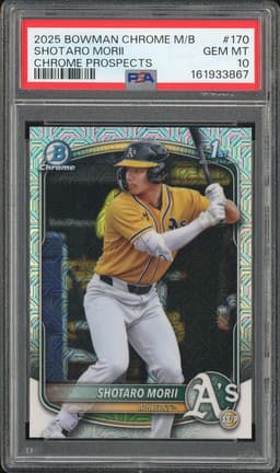 2025 Bowman Chrome Chrome Prospects Shotaro Morii #170 Mojo PSA 10