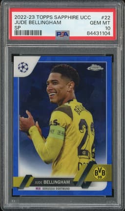 2022-23 Topps Sapphire UCC SP Jude Bellingham #22 PSA 10