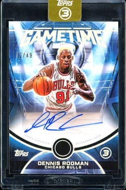 2025-26 Topps 3 Basketball Gametime Dennis Rodman #GT-DR Autograph /49