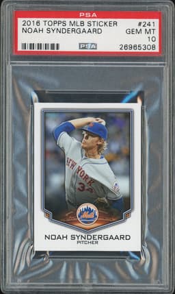 2016 Topps MLB Sticker Noah Syndergaard #241 PSA 10
