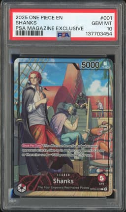 One Piece Shanks #OP09-001 PSA Magazine Exclusive PSA 10
