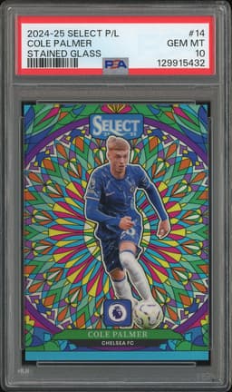 2024-25 Select Premier League Stained Glass Cole Palmer #14 PSA 10