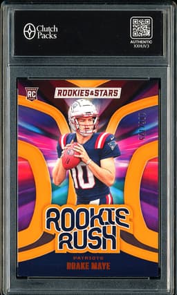 2024 Rookies & Stars Rookies Rush Drake Maye #RR-DME Orange /125