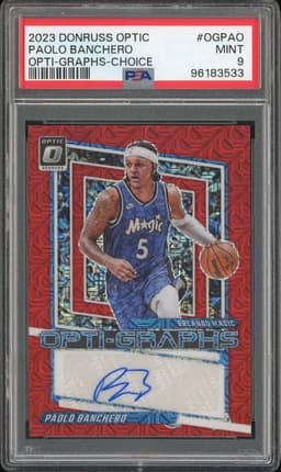 2023 Donruss Optic Opti-Graphs Choice Paolo Banchero #OG-PAO Red PSA 9