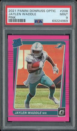 2021 Panini Donruss Optic Jaylen Waddle #208 Pink PSA 9