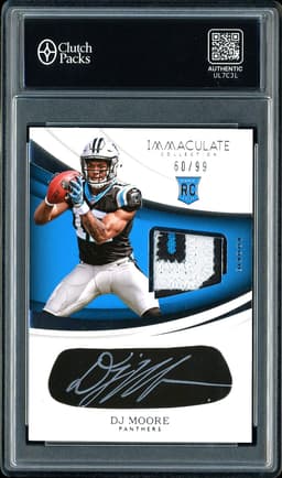2018 Panini Immaculate Collection Rookie DJ Moore #EB-DM Autograph Patch /99