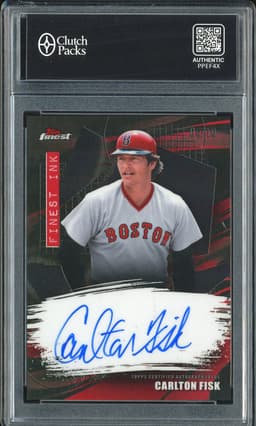 2026 Topps Finest Finest Ink Carlton Fisk #FI-CF Red Refractor Autograph /10