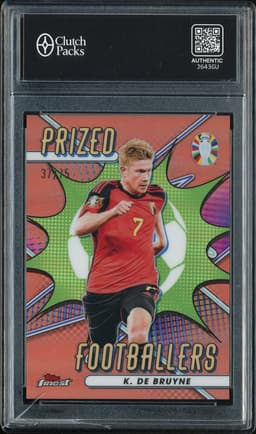 2023 Topps Finest Road to UEFA Euro 2024 Prized Footballers K. De Bruyne #PF-KD Bronze Refractor /75